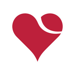 Heart icon on White Background Vector Art Illustration on white background.