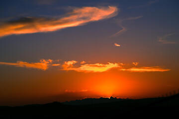 Sunset in the mountains