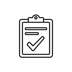 Checkmark Document Page Clipboard Task Vector Icon Illustration