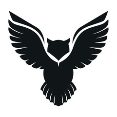 Obraz premium Owl Silhouette with Book | Wisdom and Knowledge Transformation Vector