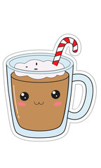  Kawaii Hot Cocoa с карамельной палочкой