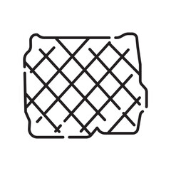 camouflage net black line icon. Vector isolated element