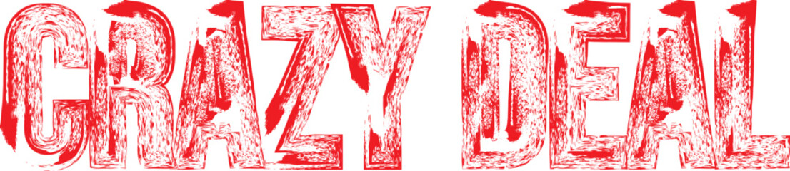 Crazy deal Red Grunge Stamp Label – Discount Badge