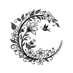 Abstract swirling nebula cloud of cosmic dust and stars formation isolated on transparent background