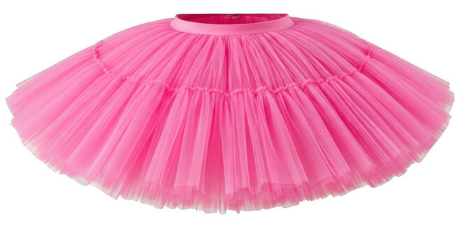 Bright pink fluffy tutu skirt for ballet and dress up fun transparent background