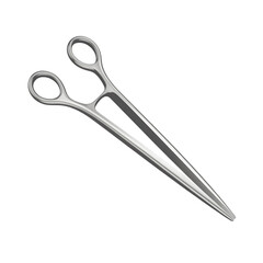 Fototapeta premium Close up 3d render of surgical forceps against a neutral backdrop