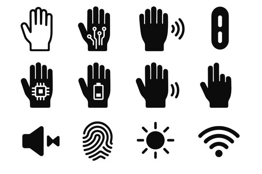 Signal vector circuit icon outline connection tech wearable icons control chip symbol