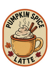 Warm Flavors Autumn Pumpkin Spice Latte Graphic