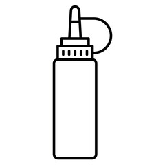 Ketchup Icon – Tomato Sauce Bottle Vector Illustration