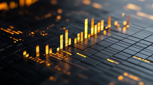 Black and orange image of a computer screen with a lot of lines and squares. The image has a futuristic and technological vibe