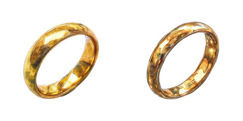 ring gold watercolor vector illustration