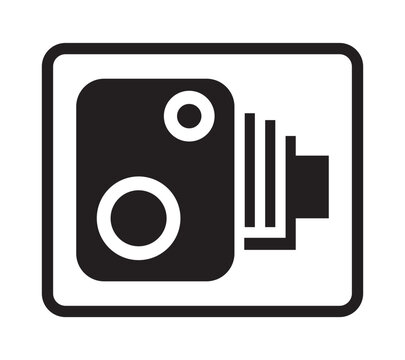 Speed camera warning sign