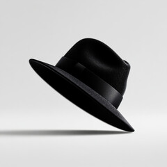 Classic black fedora hat men fashion accessory vintage style elegant felt headwear
