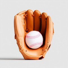 Close up worn baseball glove with ball vintage sports gear nostalgia athletic heritage