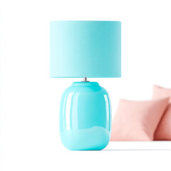 Modern blue table lamp home decor interior lighting bedside reading light minimalist style