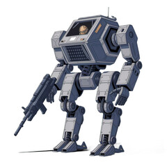 Naklejka premium Futuristic Advanced AI Humanoid Robot Next-Generation Android Prototype in Sci-Fi Laboratory High-Tech 