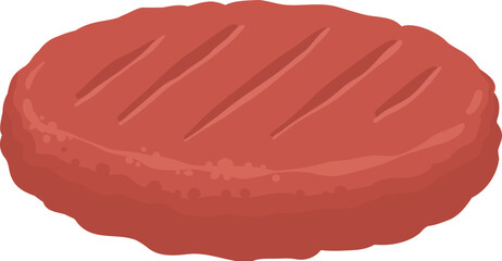 Cartoon meat product. Chicken, sausages and sausages. Steaks, pork bacon and ribs vector. Steak chicken, sausage and bacon, product ingredient illustration