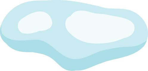 White snowy cape on white background, snowdrifts, Winter element, border frame snow decoration. cartoon flat decoration with snowflakes, icicles isolated illustration