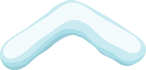 White snowy cape on white background, snowdrifts, Winter element, border frame snow decoration. cartoon flat decoration with snowflakes, icicles isolated illustration