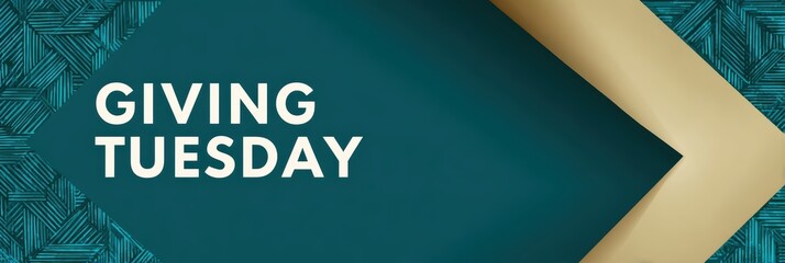 corporate giving campaigns, sophisticated and clean giving tuesday postcard design with bold typography, geometric unity patterns, and customizable space suitable for modern nonprofits and