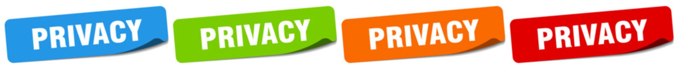 privacy sticker. privacy sticker set on white background