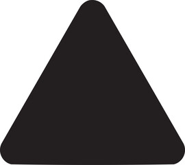 Fototapeta premium Vector of a Rounded Triangle Editable Icon Silhouette