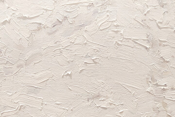 White pastel strokes of oil paint on canvas, background.