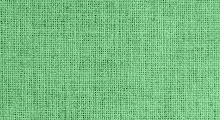 Fototapeta premium Seamless green woven jute fabric background texture