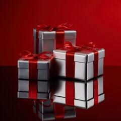 Obraz premium red gift box