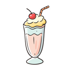 Delicious milkshake illustration vector scalable graphic
