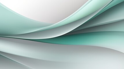 White background with a green wave. The wave is long and curvy. The background is very light and the wave is very dark