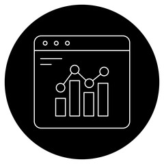 Analytics Icon, Data Analytics, Business Intelligence, Performance Insights, Marketing Analytics, Predictive Analysis