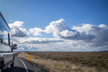 motorhome on the road of ireland