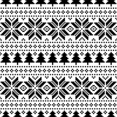 Christmas Seamless ethnic pattern made from square shape for xmas celebrate. Christmas texture for decoration in black white or monochrome color