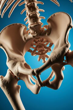 X-ray image of a human pelvic bone
