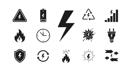 Vector illustration energy and power icons vector illustration
