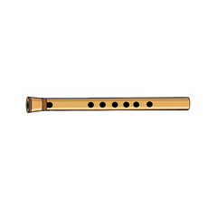 flute isolated on white background