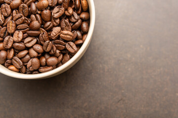 coffee beans in a cup