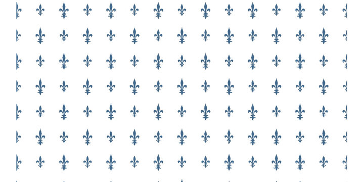Fleur de Lis Repeating Pattern Flat Vector Background