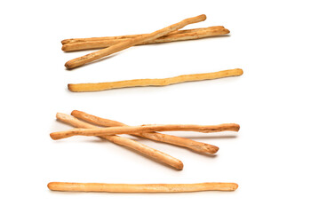 Bread sticks isolated on white background.