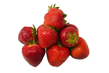 Fresh group of berries isolated on a white background.