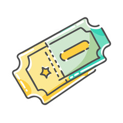 Vector illustration of two colorful tickets for events