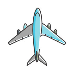 Modern vector airplane illustration scalable graphic icon