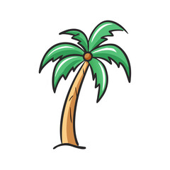Scalable vector palm tree illustration for tropical designs