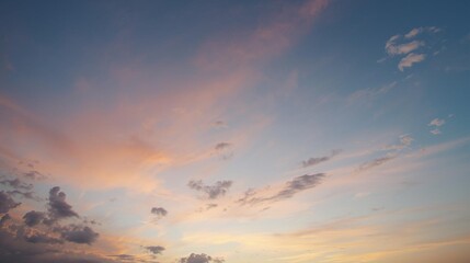 Beautiful Cloudy Sky on Sunny Day – Clear Weather Background