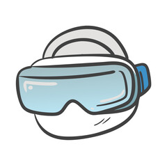 Vr headset vector illustration for immersive technology and gaming