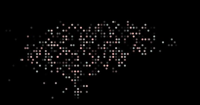 Dynamic Particles Assemble the Honduras Map Outline