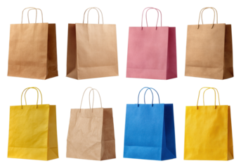 Colorful eco-friendly paper bags