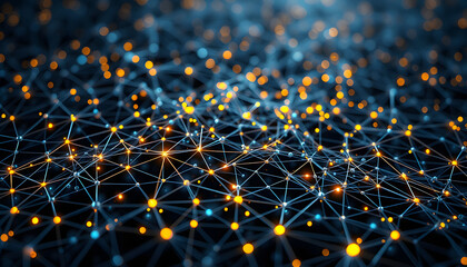 Magical blue  night sky decoration with abstract star light pattern for holiday celebration