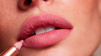 Editorial of lips and makeup